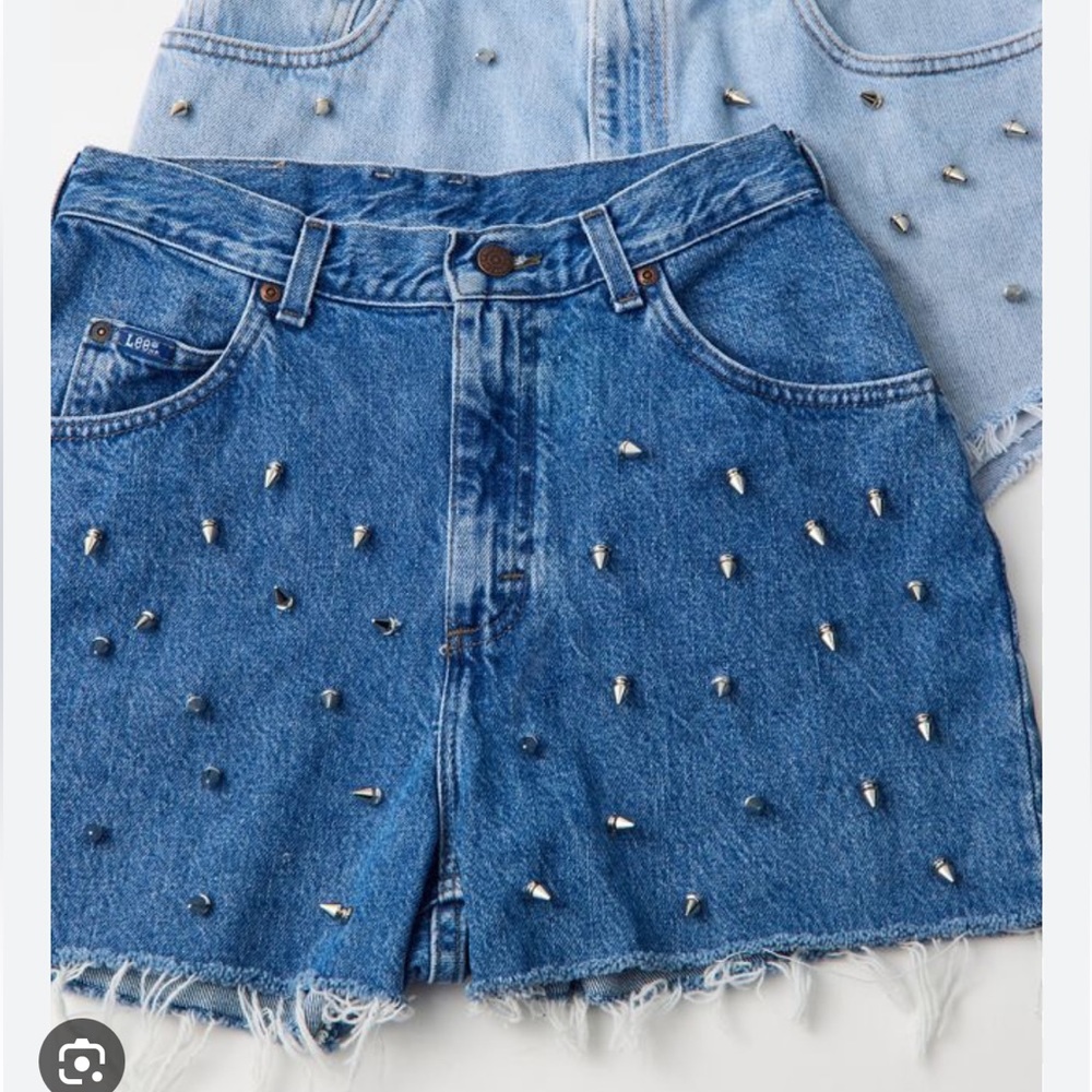 NWT Urban Outfitters Renewal Remade Vintage Lee Spike Stud Denim Shorts